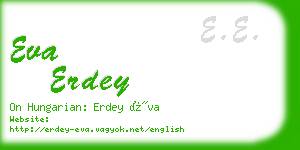 eva erdey business card